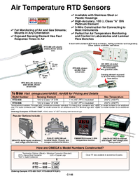 Thumbnail of document Data Sheet - RTD-806 -50°C to 230°C RTD Air Temperature Sensors with Cages